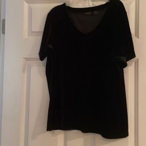 Soft black velour top